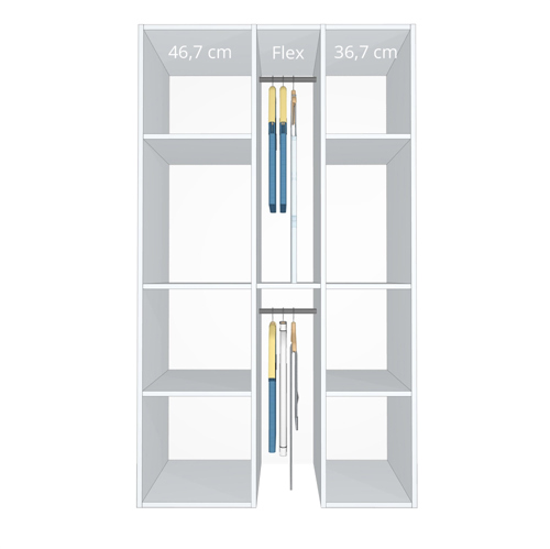 Inventar fra bredde 100 cm til 120 cm - Kitchn - Model B